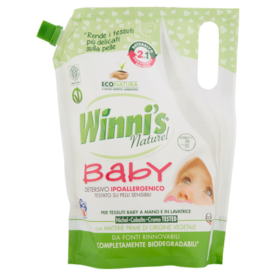 Winni's Naturel Baby Detersivo Ipoallergenico Mano e in Lavatrice 800 ml