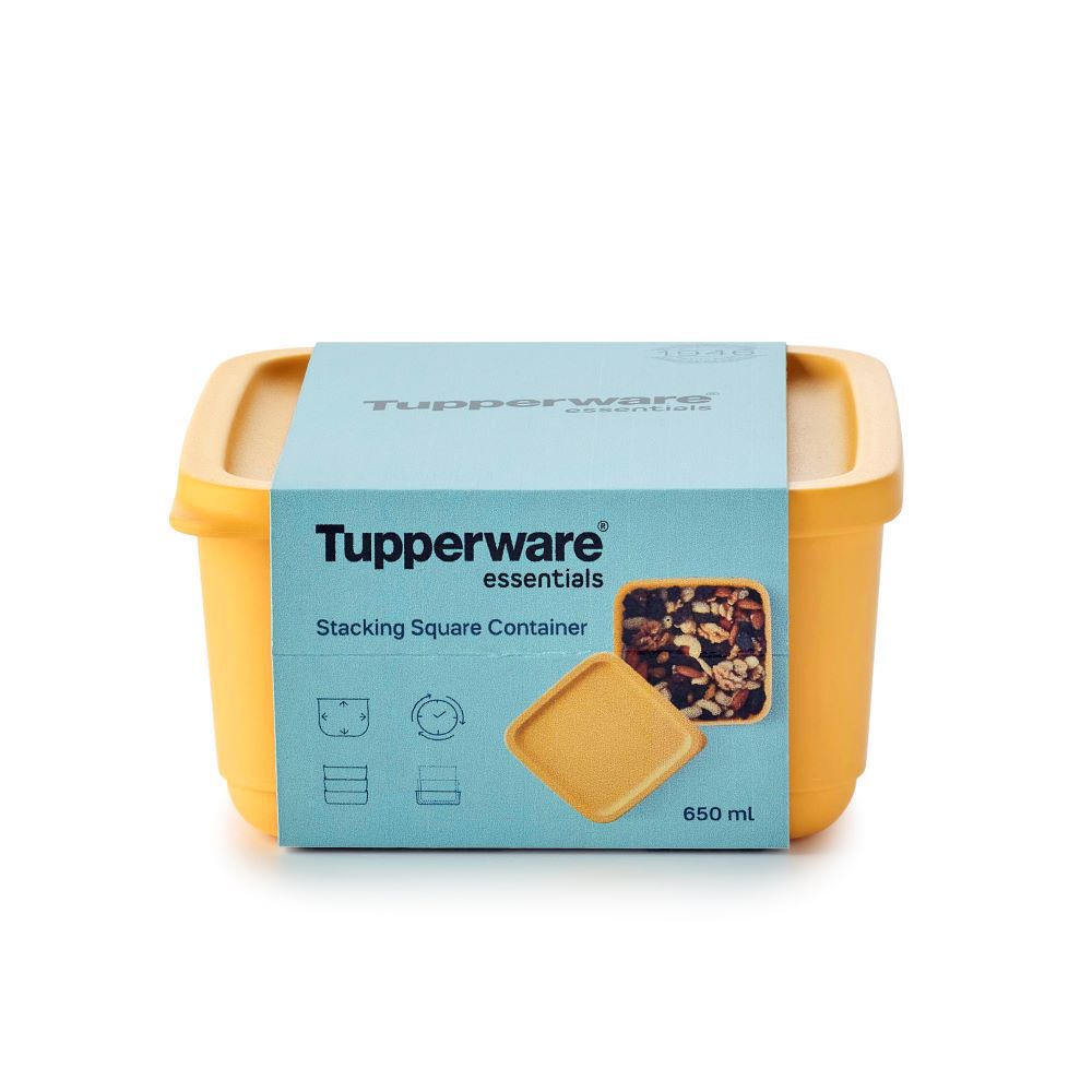 Tupperware Contenitore Quadrato Impilabile 650ml, , large