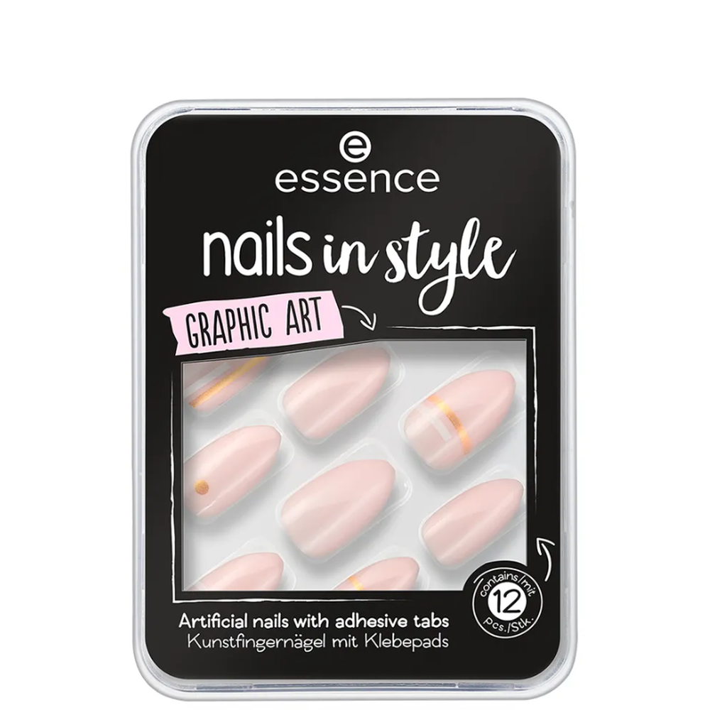 Essence Unghie Finte Graphic 12 Pezzi, , large