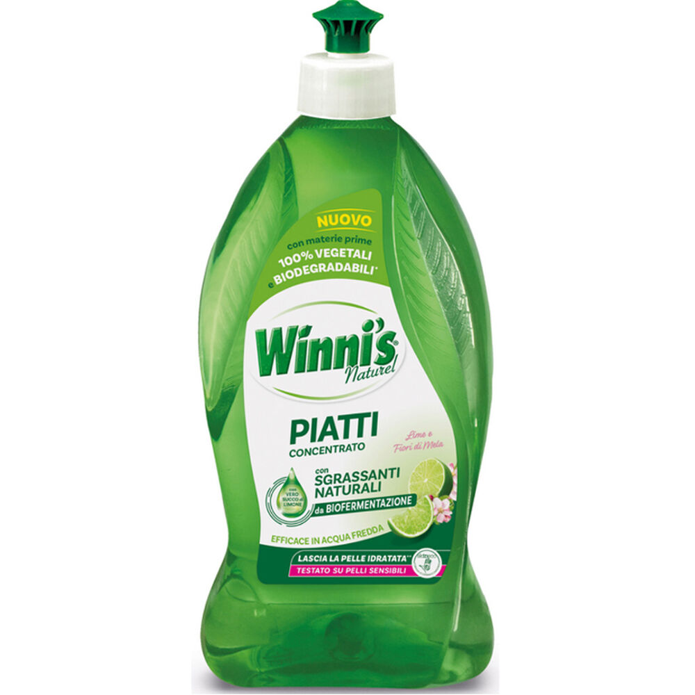 Winni's Naturel Detersivo Piatti Lime e Fiori di Mela 480ml, , large