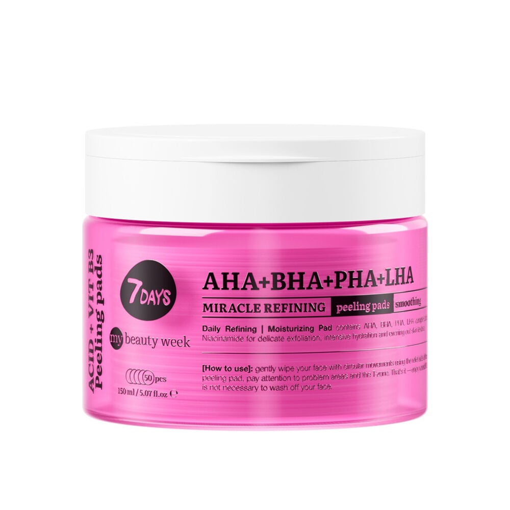 Pdmtobemaintained 7Days My Beauty Week Miracle Refining Peeling Pads For Face Aha + Bha Pha Lha 1 Pz Gocce Orali Bambino - Immagine 9