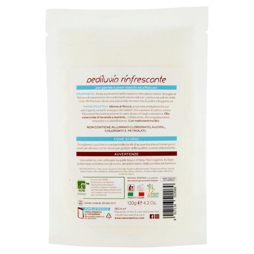 Natura Amica Pediluvio Rinfrescante 120 g, , large