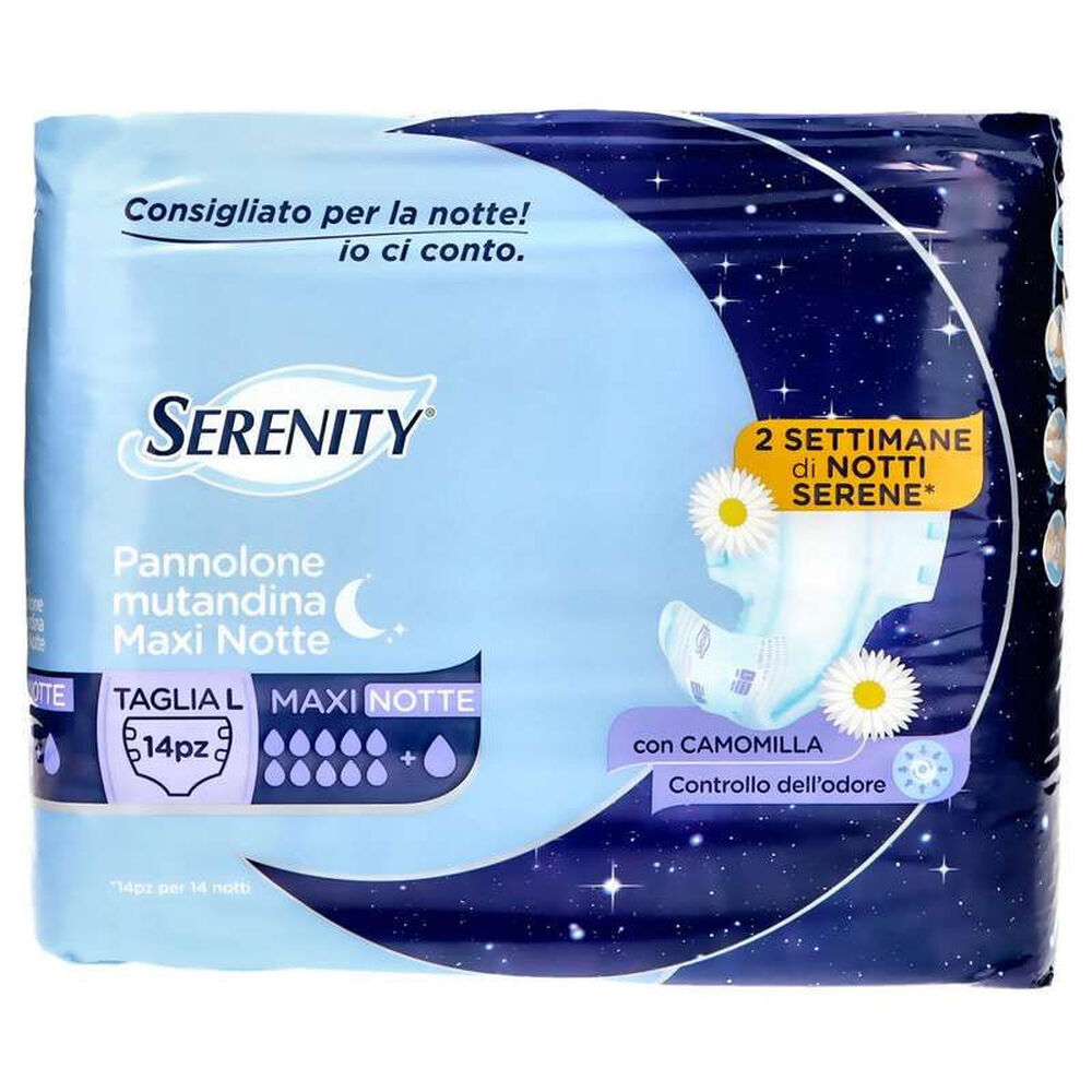 Serenity Mutandina Maxi Notte Taglia L 14 Pezzi, , large
