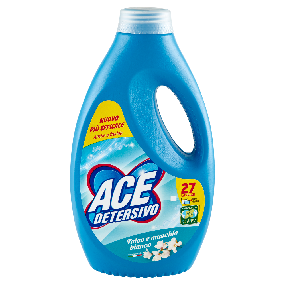 Ace Detersivo Liquido Talco e Muschio Bianco 27 Lavaggi - -