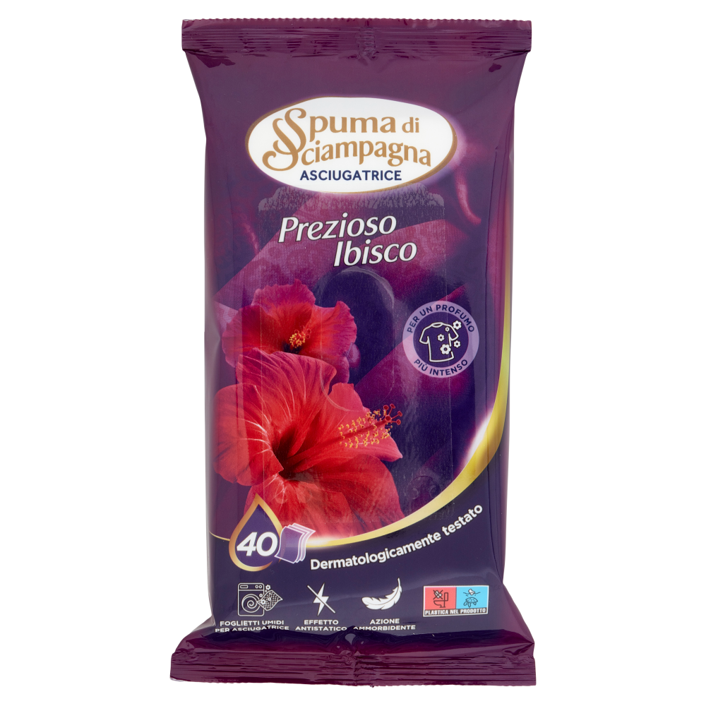 Spuma di Sciampagna Asciugatrice Prezioso Ibisco 40 x 4 g, , large