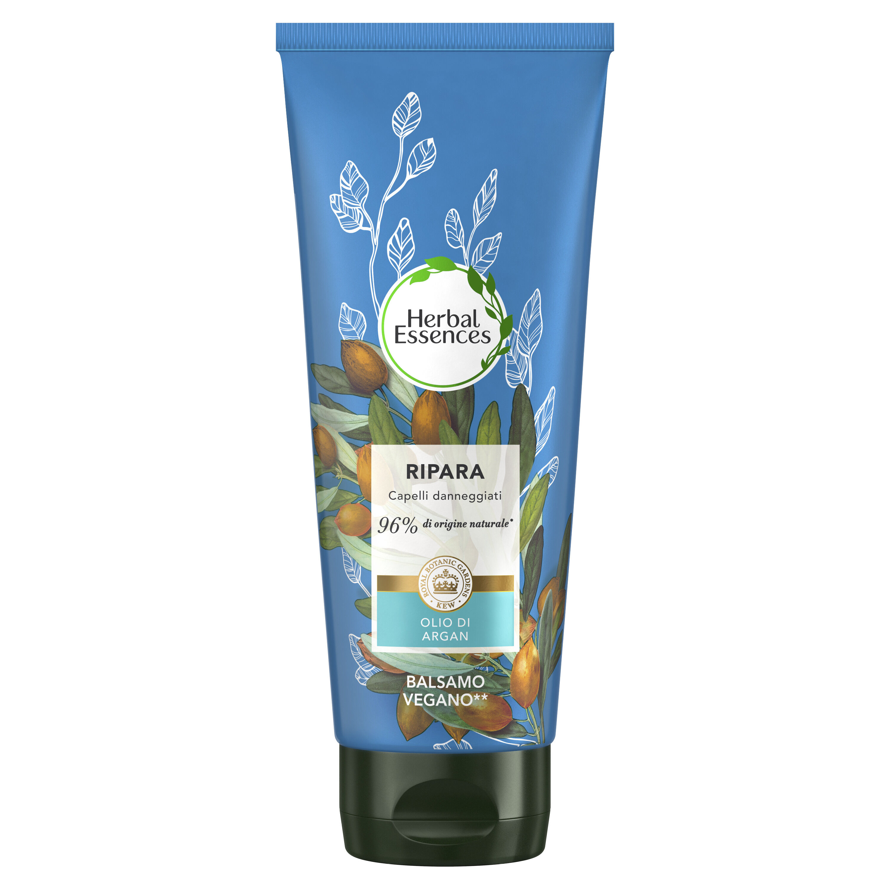 Herbal Essences Ripara, Balsamo, Olio di Argan del Marocco, con Veri Estratti Botanici, in Collaborazione con Royal Botanic Gardens, Kew, 200 ml - -