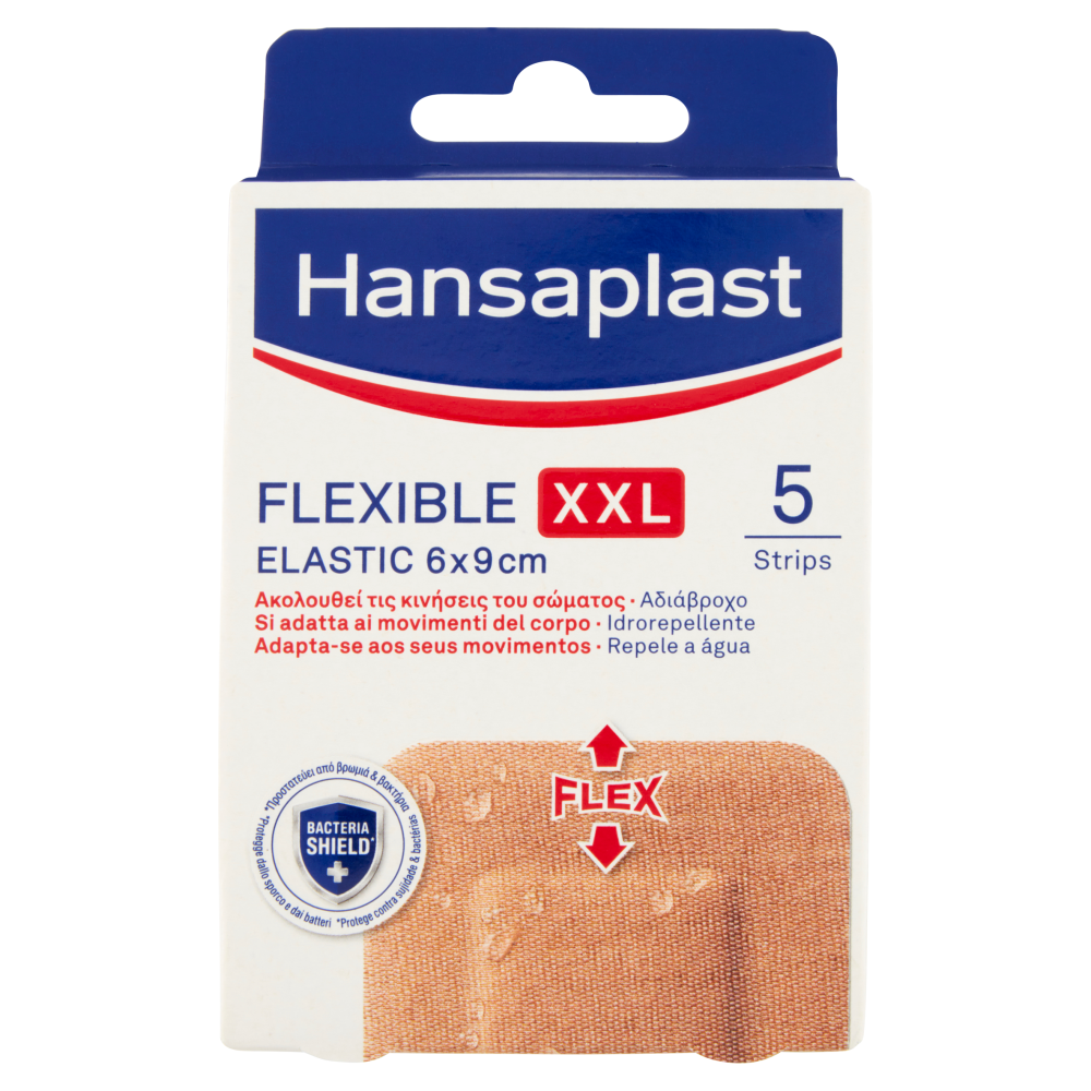 Hansaplast Flexible XXL Elastic 6x9 cm 5 Pezzi, , large