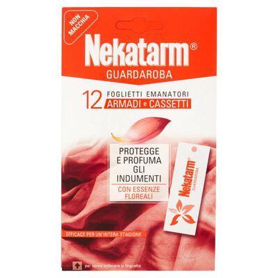 Nekatarm Guardaroba 12 Foglietti Emanatori Armadi e Cassetti con Essenze Floreali 3 g