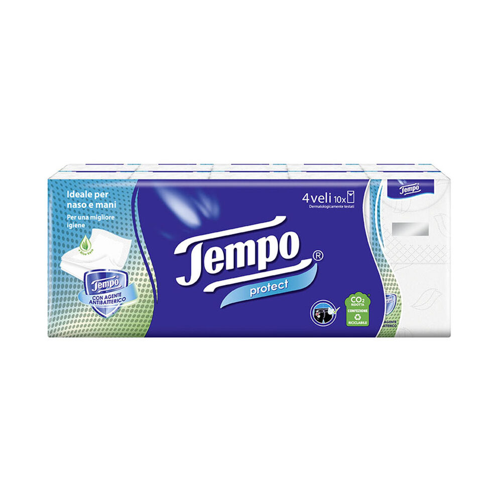 Tempo Protect Fazzoletti 10 Confezioni, , large