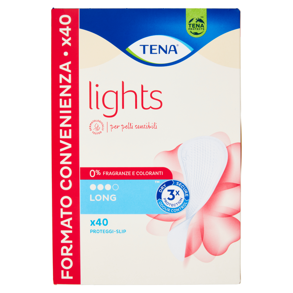 Tena Lights Sensitive Long 40 - proteggi slip - -