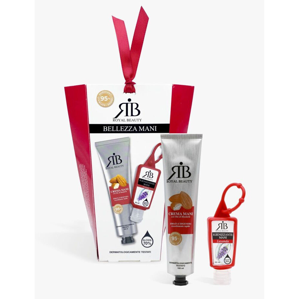 Royal Beauty Cofanetto Set Crema Mani 125 ml + Gel Igienizzante Mani 30 ml	, , large