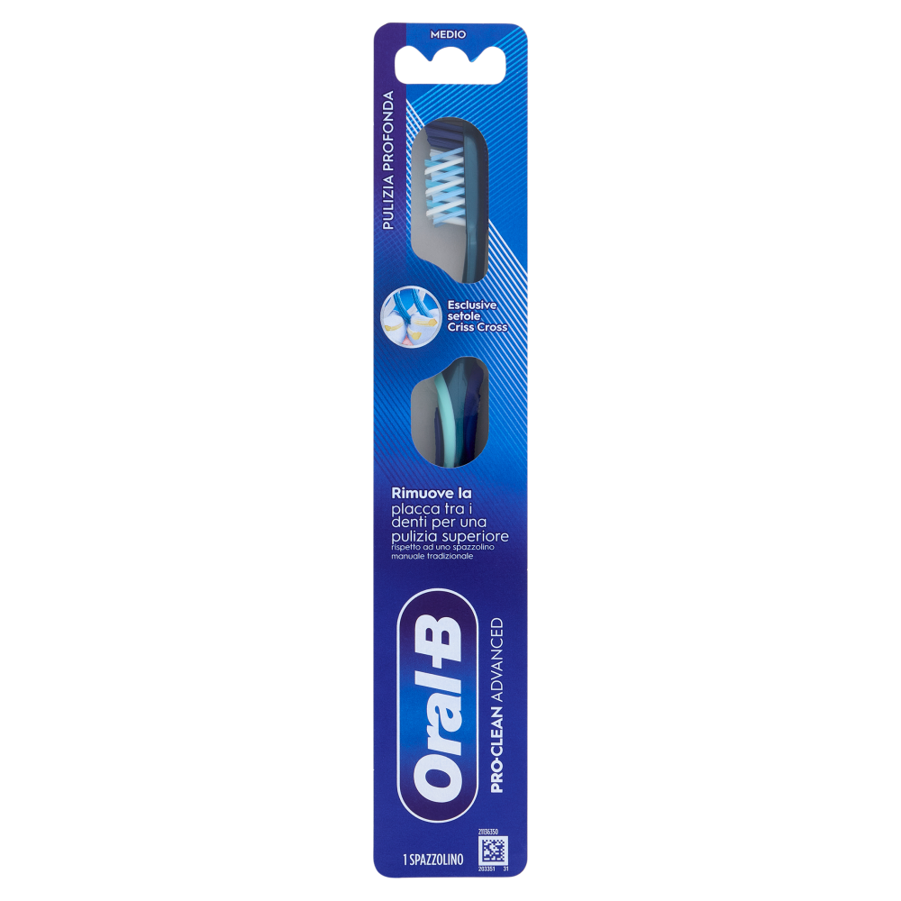 Oral-B Spazzolino Manuale Pro-Clean Advanced Pulizia Profonda Medio - -