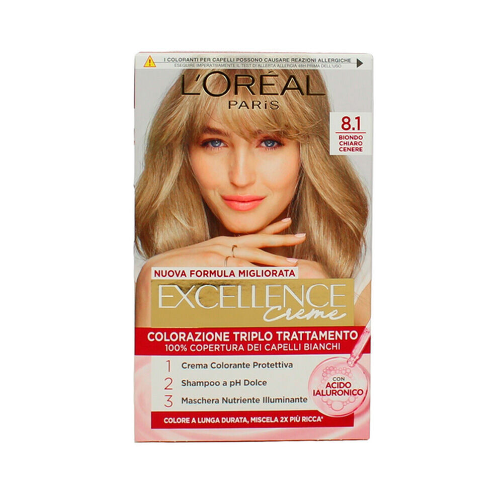 Excellence Crema Colorante Biondo Chiaro Cenere N.8.1 - -