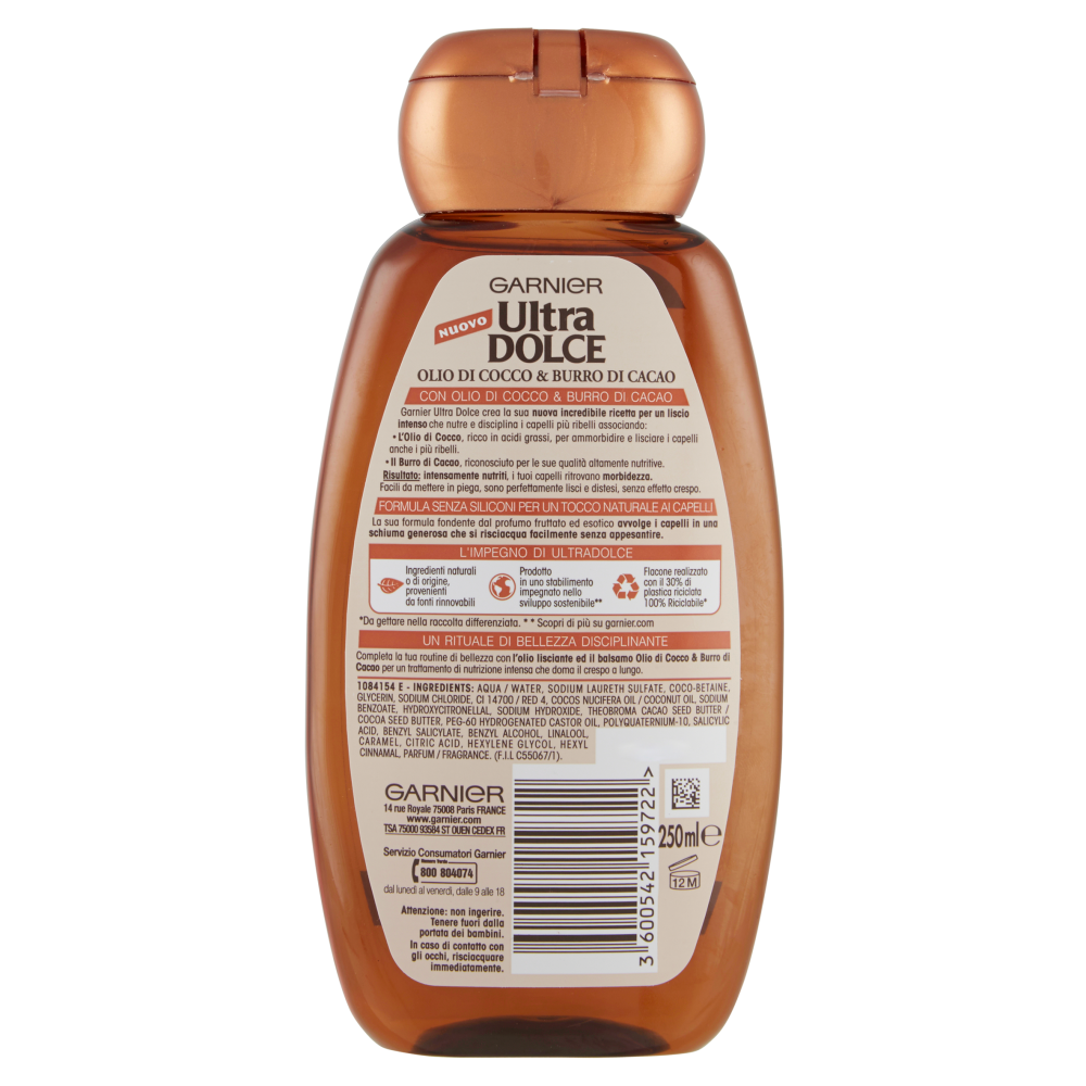 Ultra Dolce Olio di Cocco e Burro di Cacao Shampoo 250 ml, , large