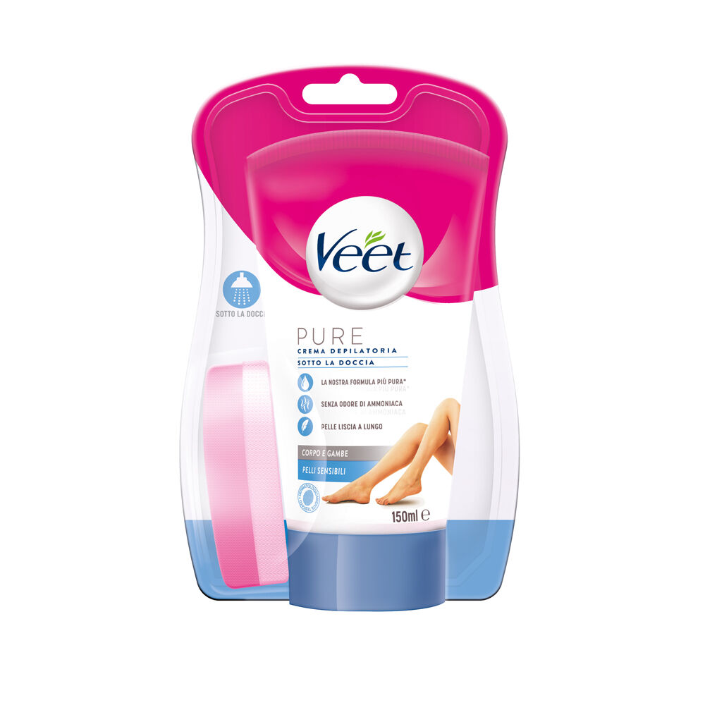 Veet Crema Sotto La Doccia Pelli Sensibili Silky Fresh Technology 150 Ml - --image