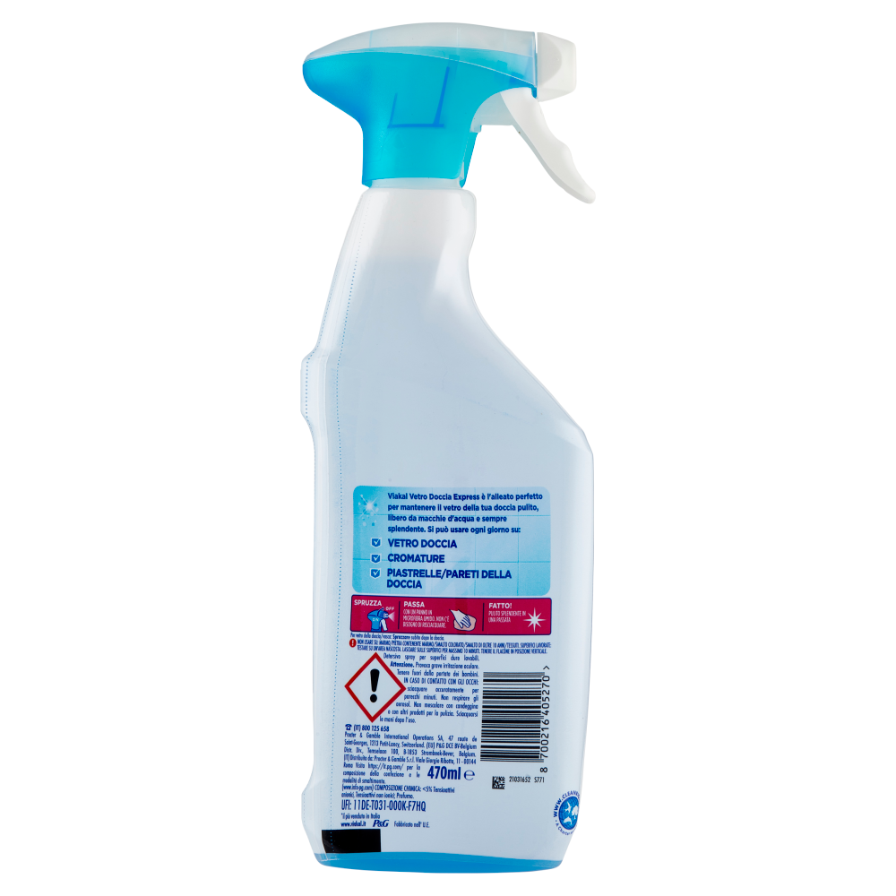 Viakal Vetro Doccia Express Fiori Eleganti 470ml, , large