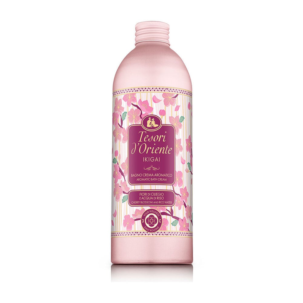 Tesori d'Oriente Bagnocrema Aromatico Ikigai Fiori di Ciliegio e Acqua di Riso 500 ml - -