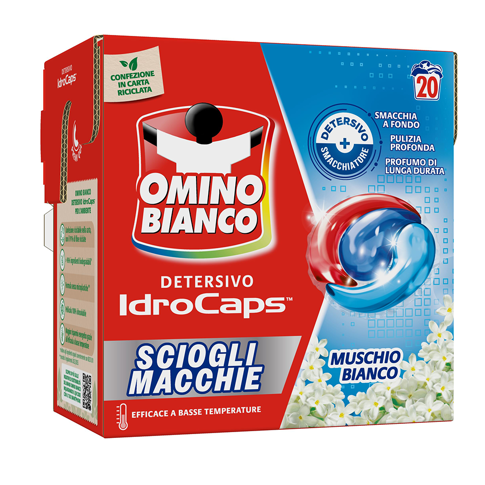 Omino Bianco Caps Lavatrice Igiene+ 20 capsule, , large