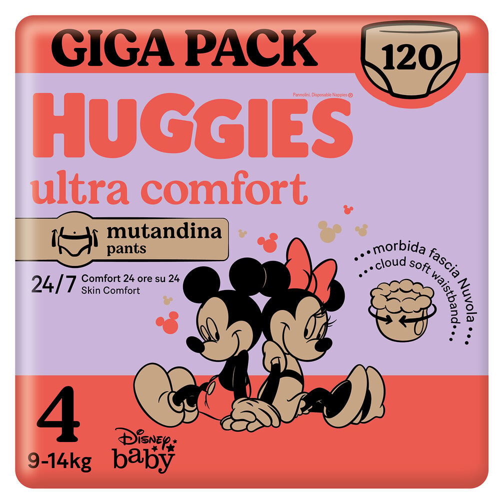 Huggies Pannolini Mutandina Ultra Comfort Taglia 4 120 Pezzi, , large