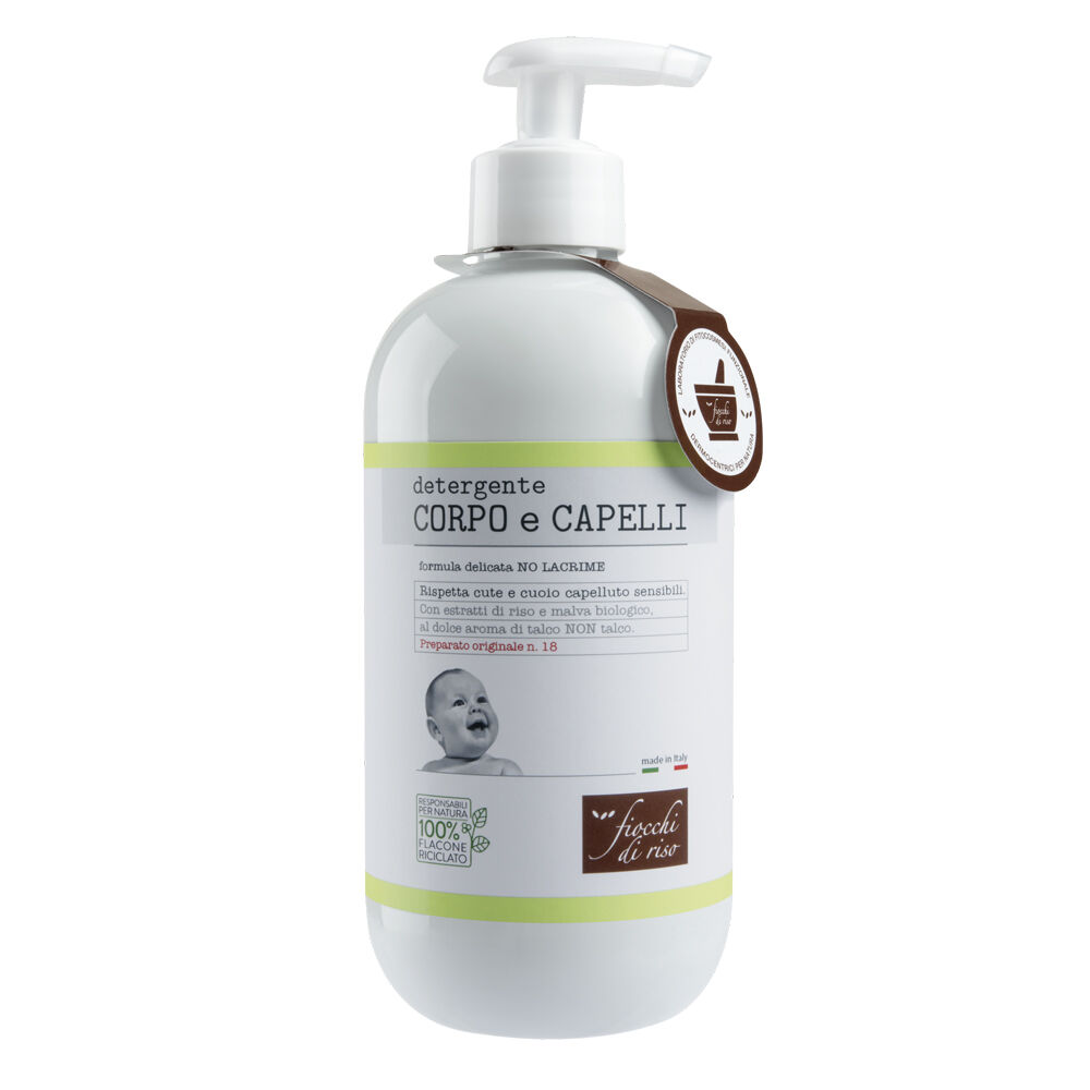 Fiocchi di Riso Detergente Corpo e Capelli Talco 400 ml, , large
