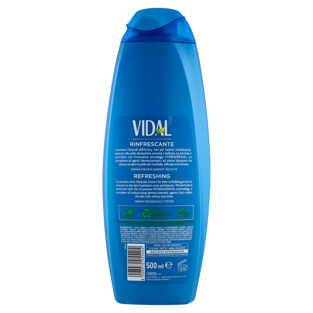 Vidal Polar Ice Bagnodoccia Rinfrescante Minerali dell'Artico 500 ml, , large