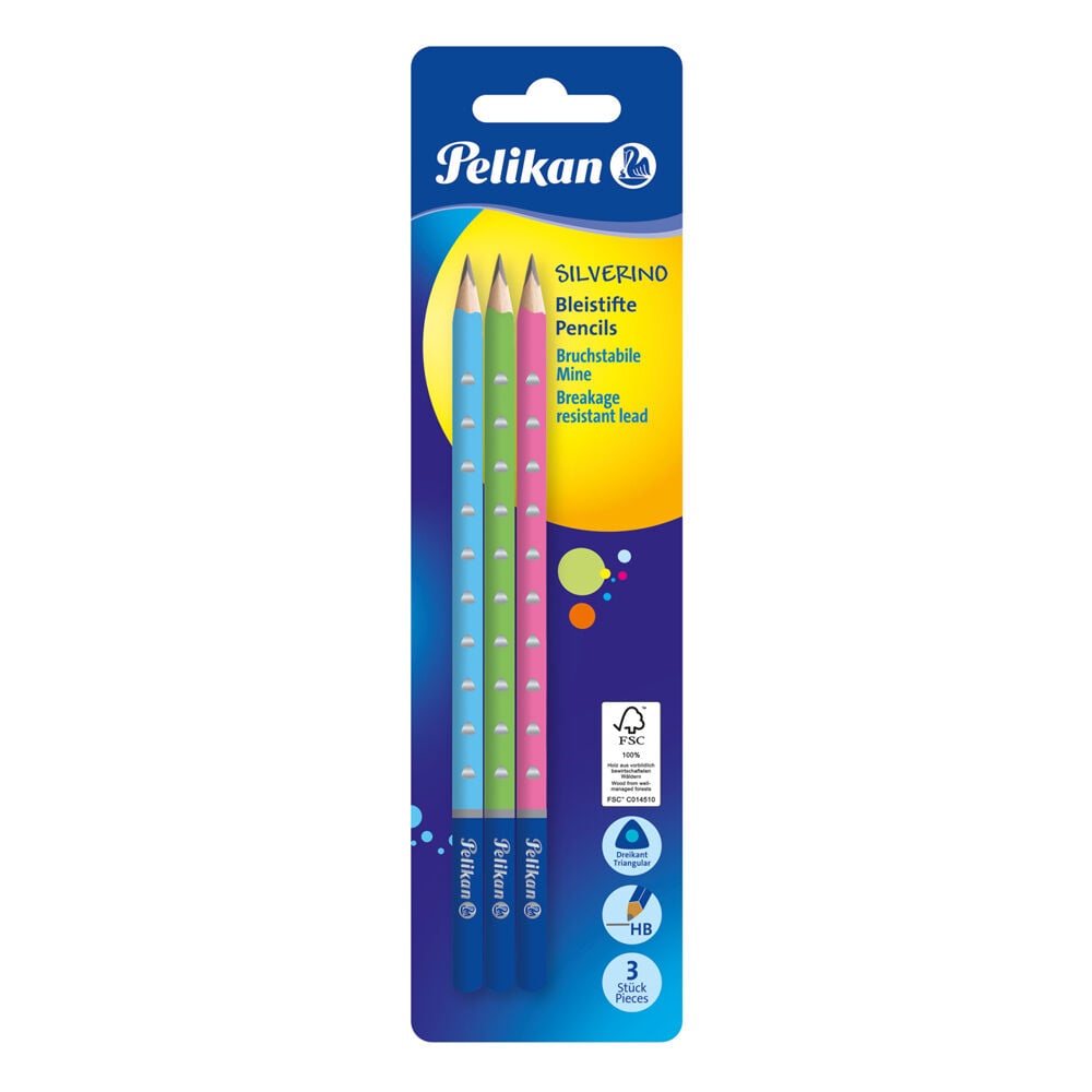 Pelikan , Matite, Matite Colorate Scuola Hb Triangolari (Hb, 3X) - Immagine 2