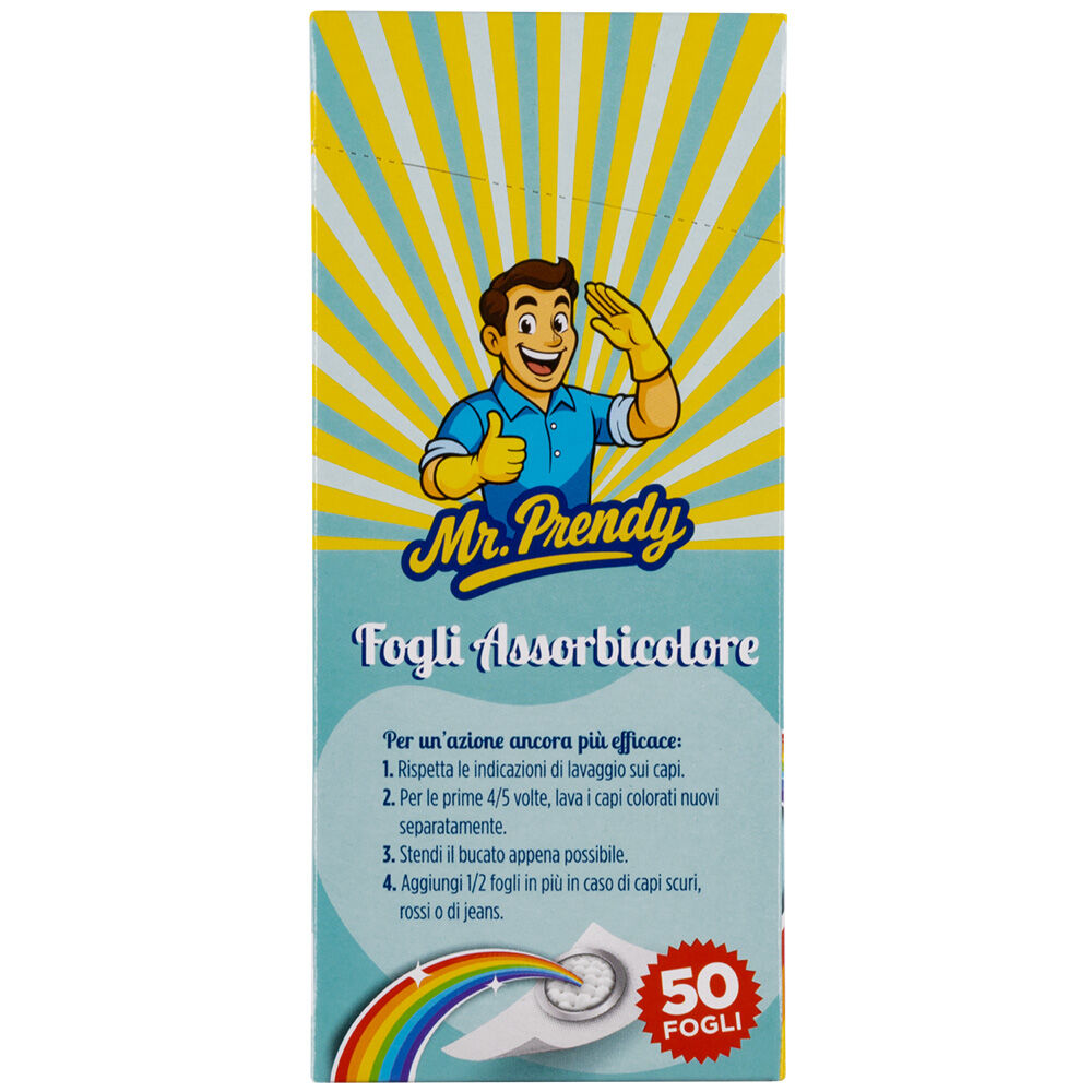 Mr.Prendy Fogli Assorbicolore 50 Pezzi, , large