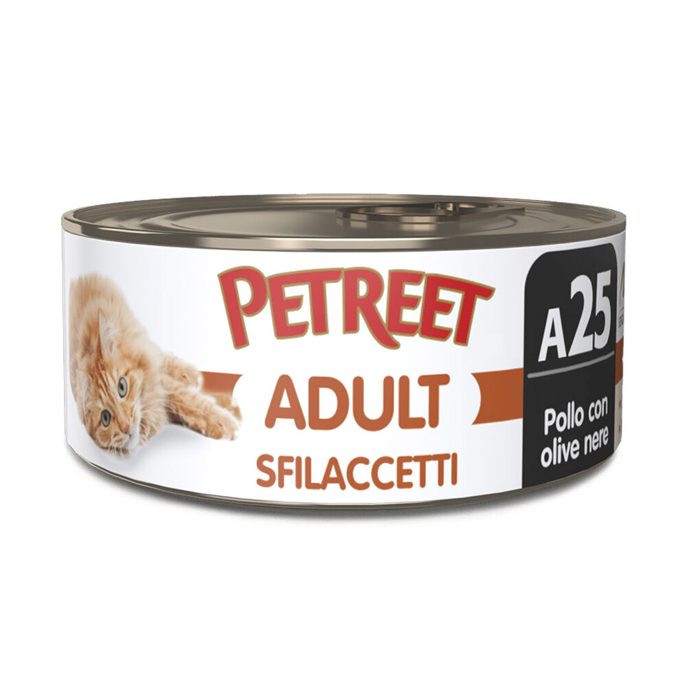Petreet Sfilaccetti Pollo con Olive Nere 70 g - -