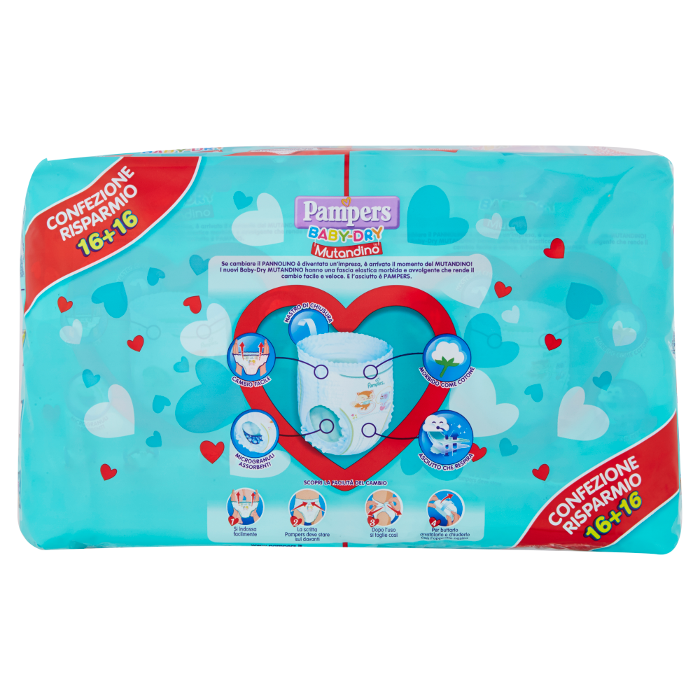 Pampers Baby Dry Mutandino Maxi Duopack 32 Pannolini, , large