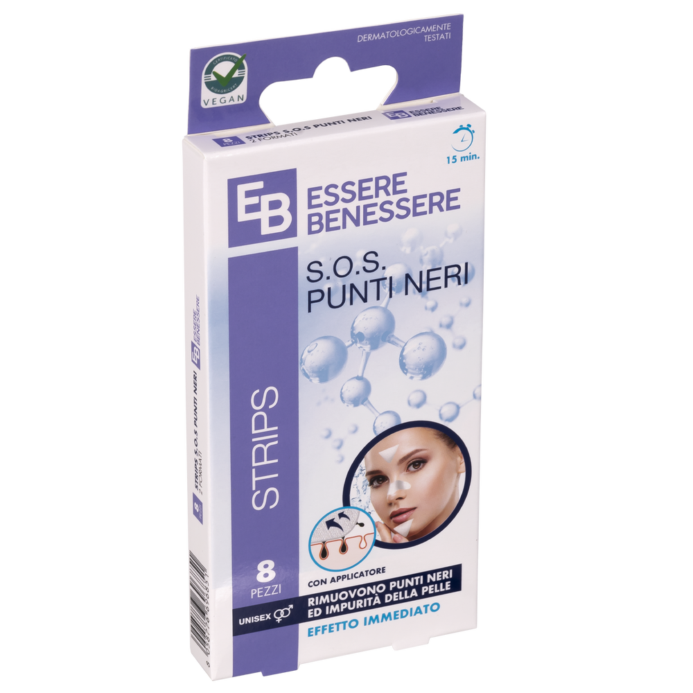 Essere Benessere Strips Sos Punti Neri Bianco 8pz, , large