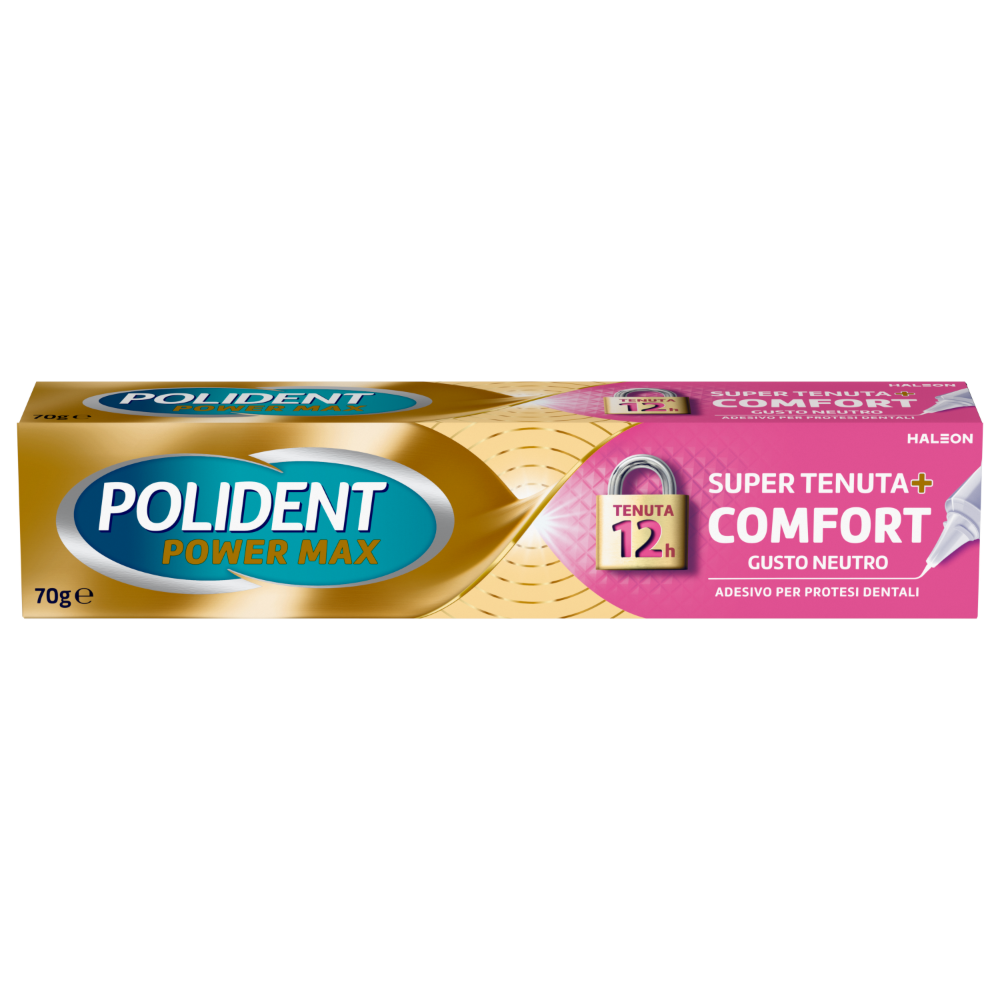 Polident Super Tenuta + Comfort Adesivo per Protesi Dentale Tenuta Giornaliera 70 g, , large