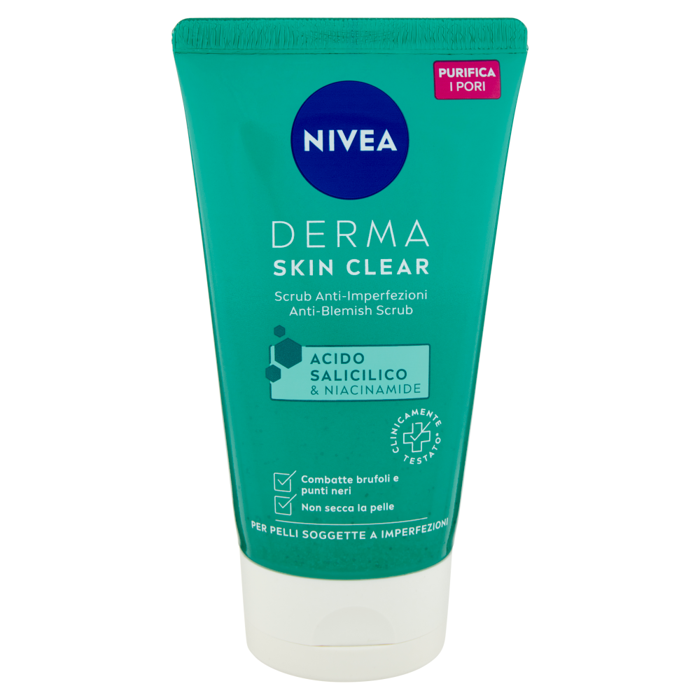 Nivea Derma Skin Clear Scrub Anti-Imperfezioni 150 ml, , large