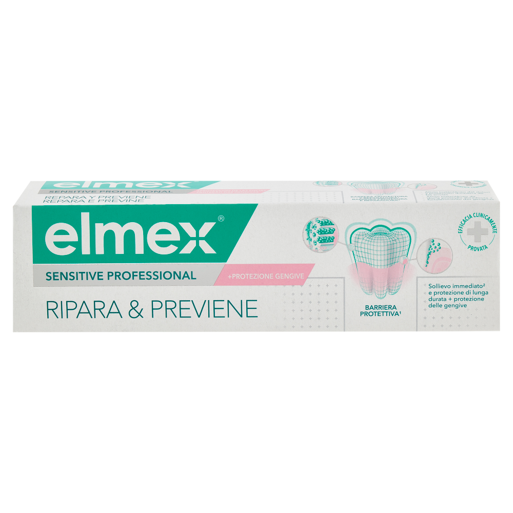 Elmex dentifricio Sensitive Professional Ripara e Previene e Protezione Gengive 75 ml, , large