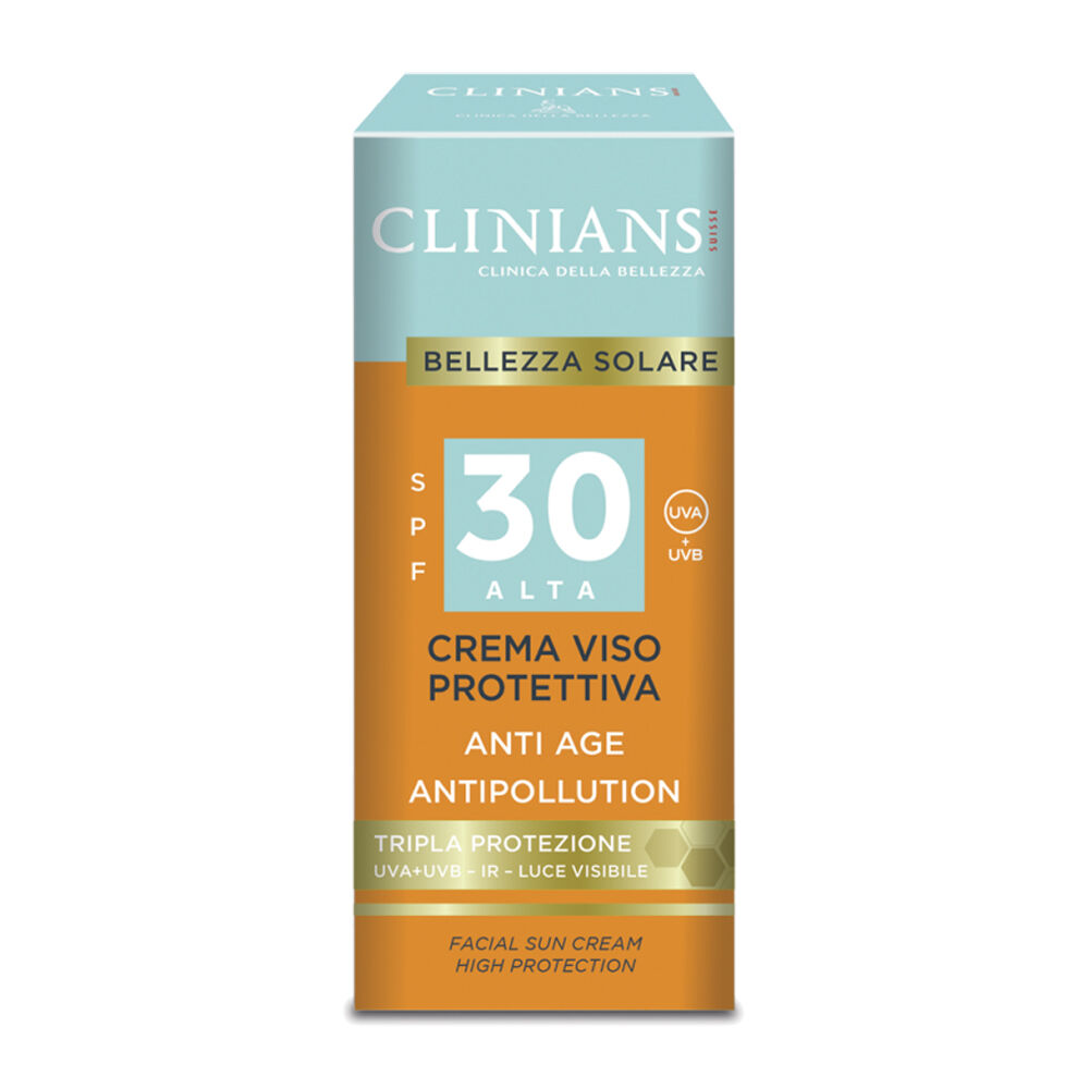 Clinians Bellezza Solare Crema Viso Protettiva Anti Age Antipollution Spf 30 75 ml, , large