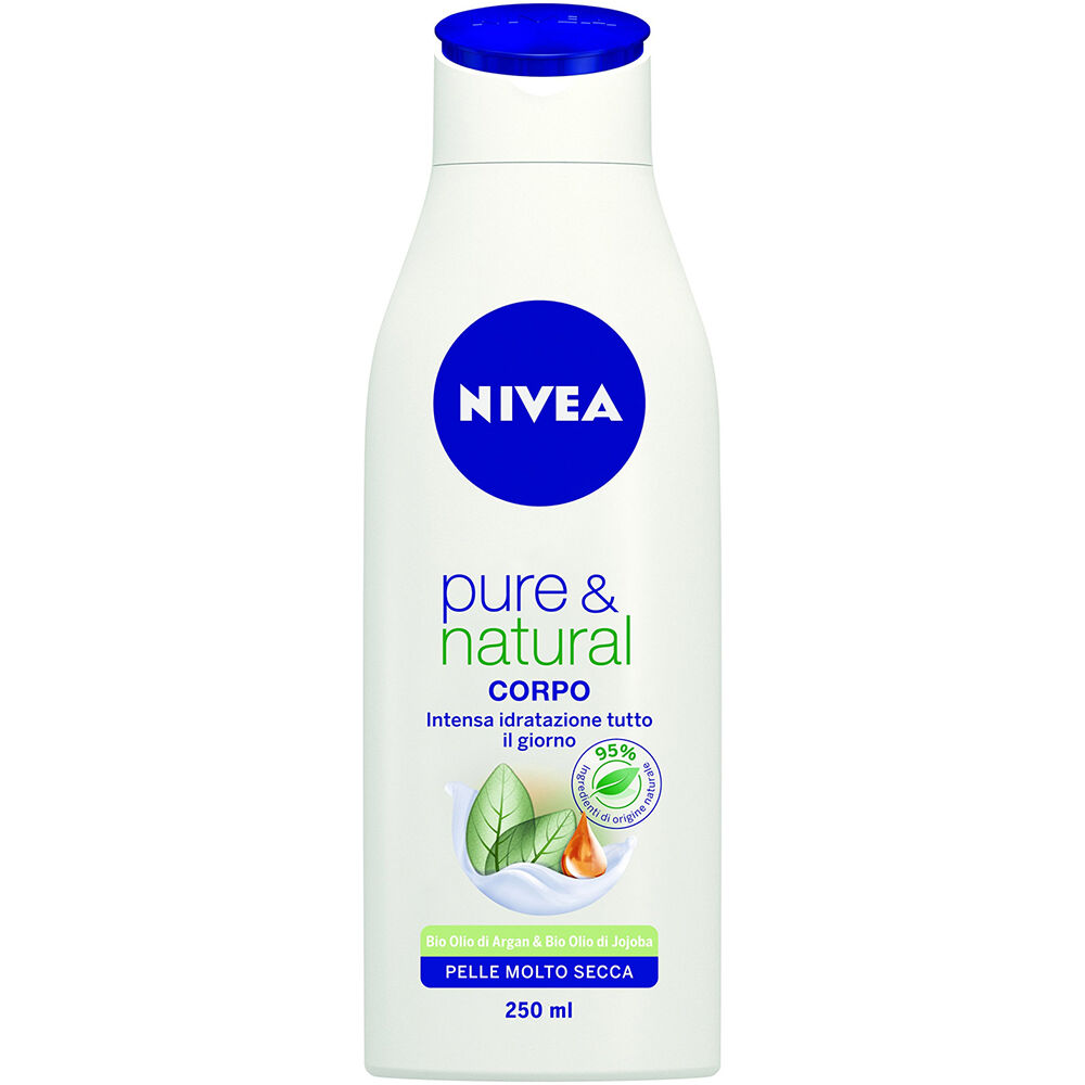 Nivea Latte Corpo Fluida Pure Natural per Pelle Secca 250 ml, , large