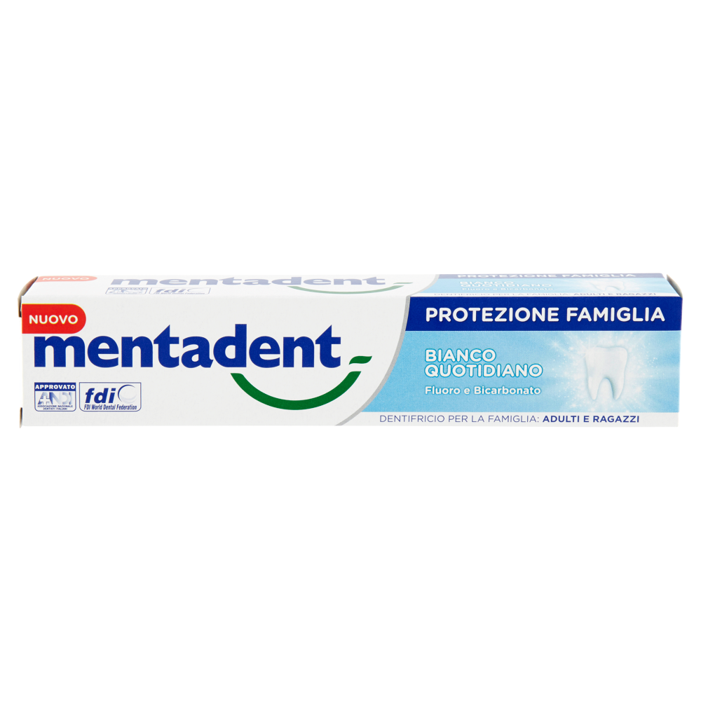 Mentadent Protezione Famiglia Bianco Quotidiano 75 ml, , large