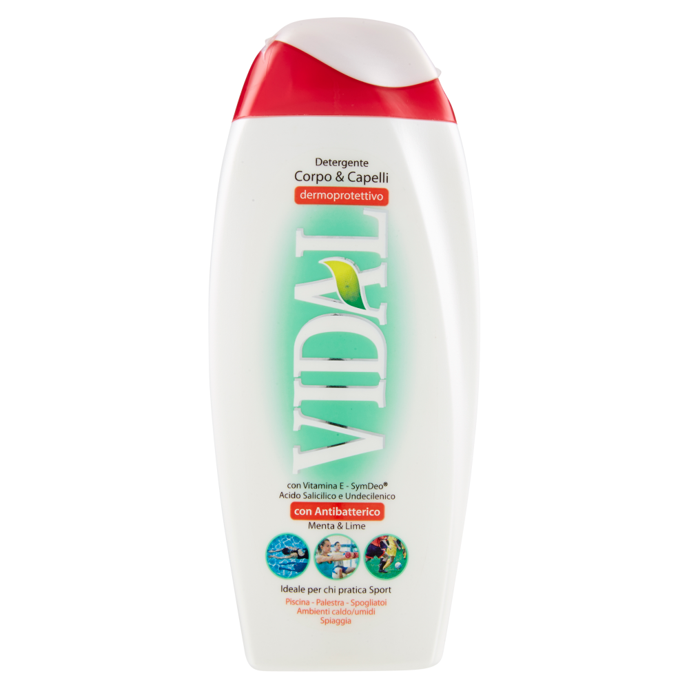 Vidal Menta e Lime Doccia-Shampoo Anti-Batterico 250 ml, , large