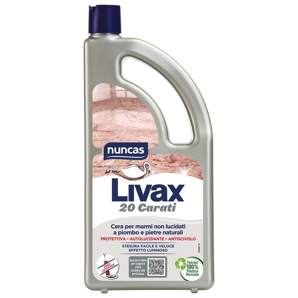 NUNCAS Livax 20 Carati Cera Protettiva per Pavimenti Marmo e Pietre Naturali - -