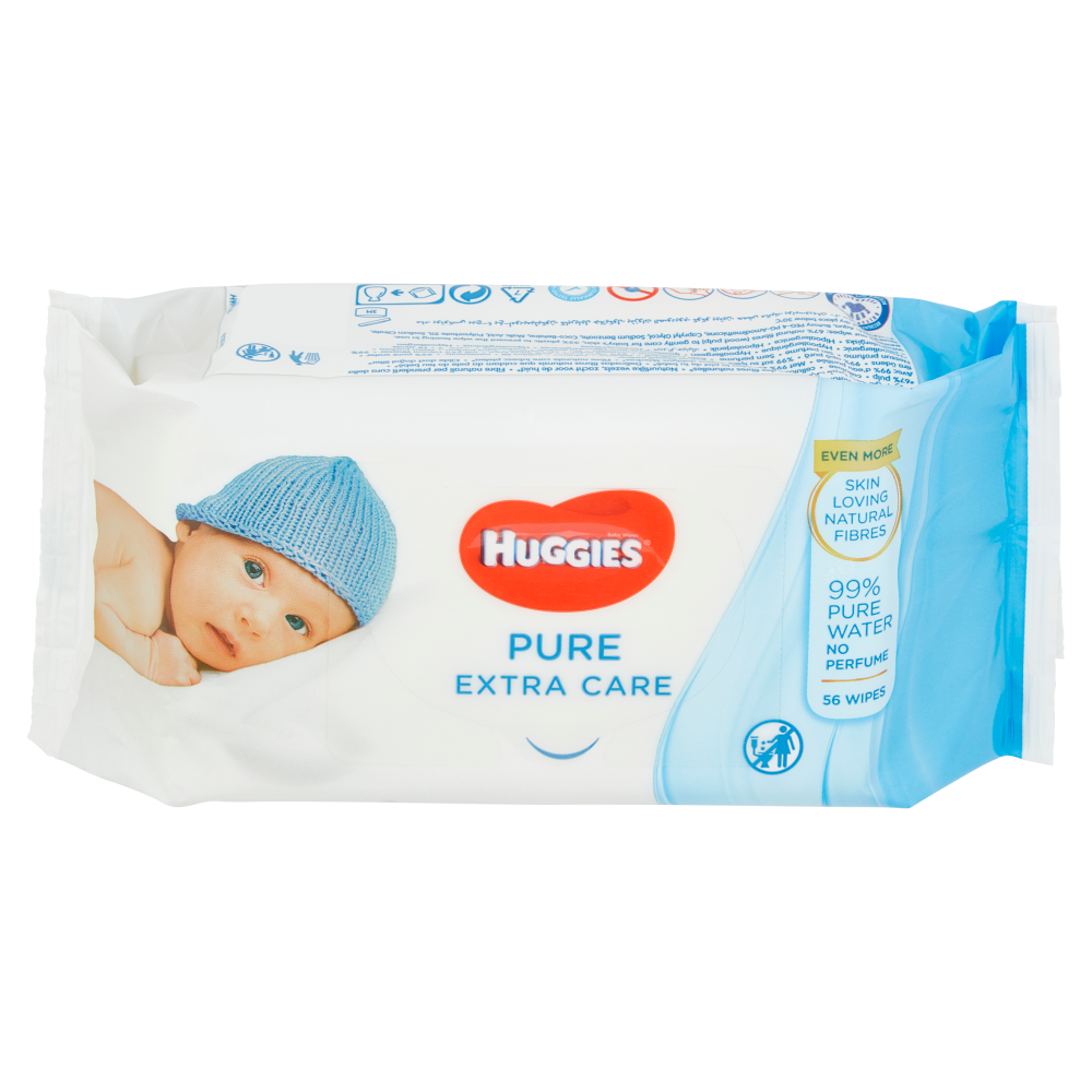 Huggies Pure Extra Care Wipes Salviettine 56 pz, , large