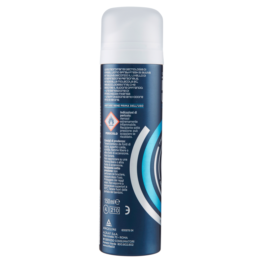 Infasil Uomo Derma48H Deodorante Spray Fresh 150 ml, , large