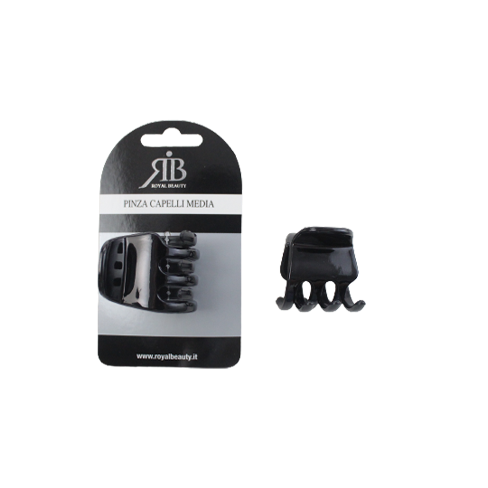 Royal Beauty Pinza Capelli Media Nera, , large
