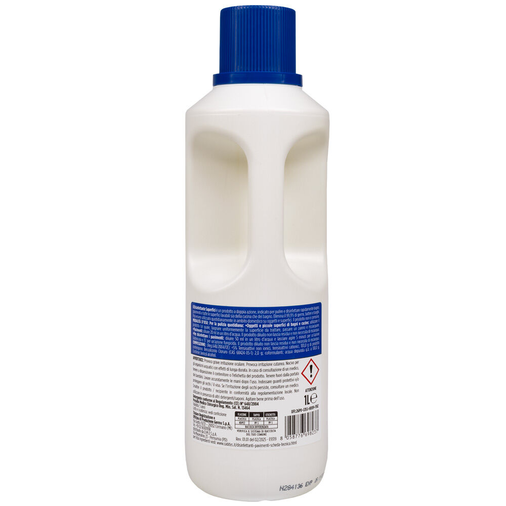 La Casa Caddy's Detersivo Pavimenti Disinfettante Limone 1 Litro, , large
