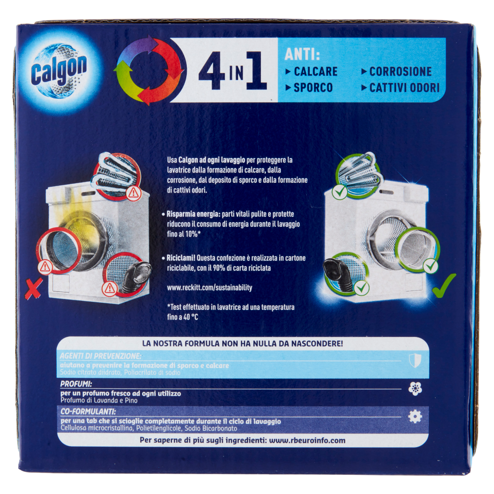 Calgon Power Tabs 4in1 Anticalcare lavatrice 15 Tabs , , large