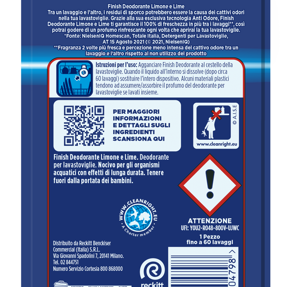 Finish Deodorante Assortito Deodorante Lavastoviglie 4 ml, , large