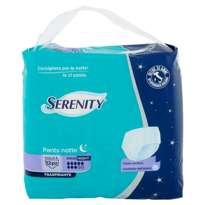 Serenity Pants Notte Maxi Taglia L 12 Pezzi