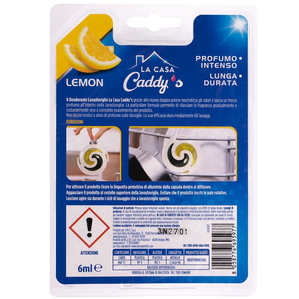 Caddy's Deodorante per Lavastoviglie 60 Lavaggi, , large