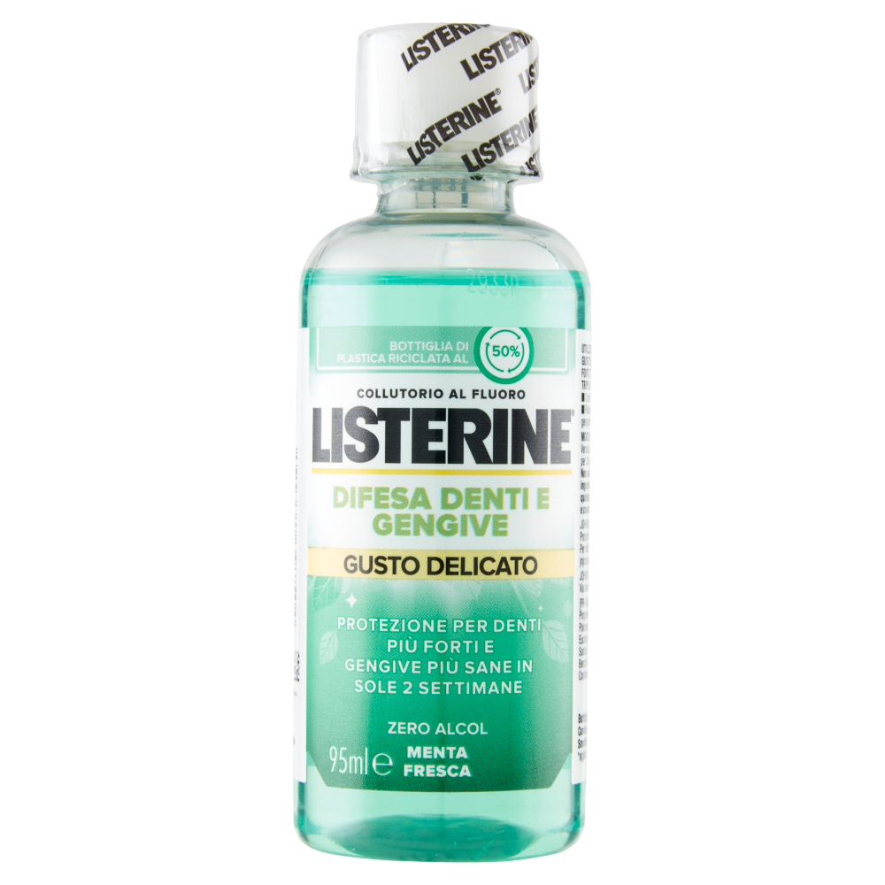 Listerine Difesa Denti e Gengive Gusto Delicato Menta Fresca 95 ml, , large