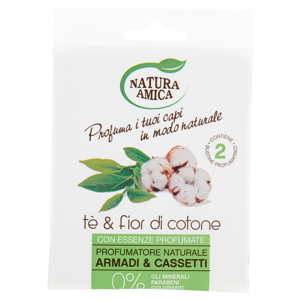 Natura Amica Profumatore Naturale Armadi & Cassetti t&egrave; & Fior di Cotone, , large