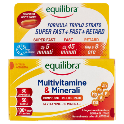 Equilibra Multivitamine & Minerali 30 Compresse Triplo Strato