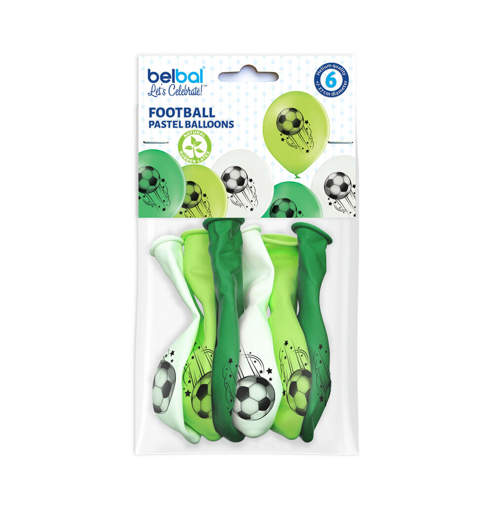 Football Pastel Balloons 6 Pezzi - -
